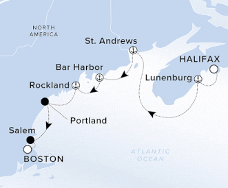 Ritz-Carlton Yacht collection Itinerary - Boston - Halifax