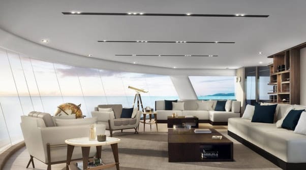 Silversea Cruises - Silver Origin's Observation Lounge is modern and sophisticated