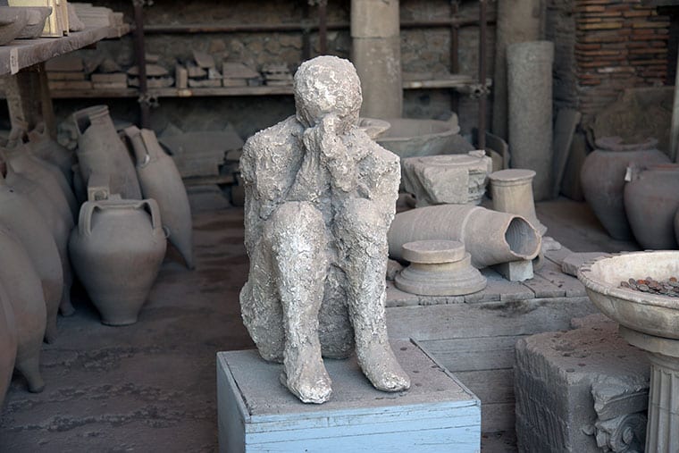 Haunting castings of those who died in Pompeii