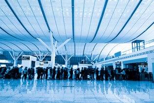 Security checkpoint lines at airports