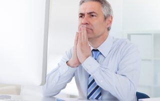 Man choosing between different cruise lines and categories